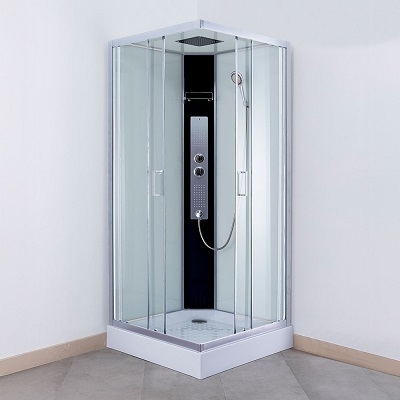 LUCIDUS SQUARE ZATVORENA TUŠ KABINA kvadratna 90x90x195cm crom profil/pr.staklo